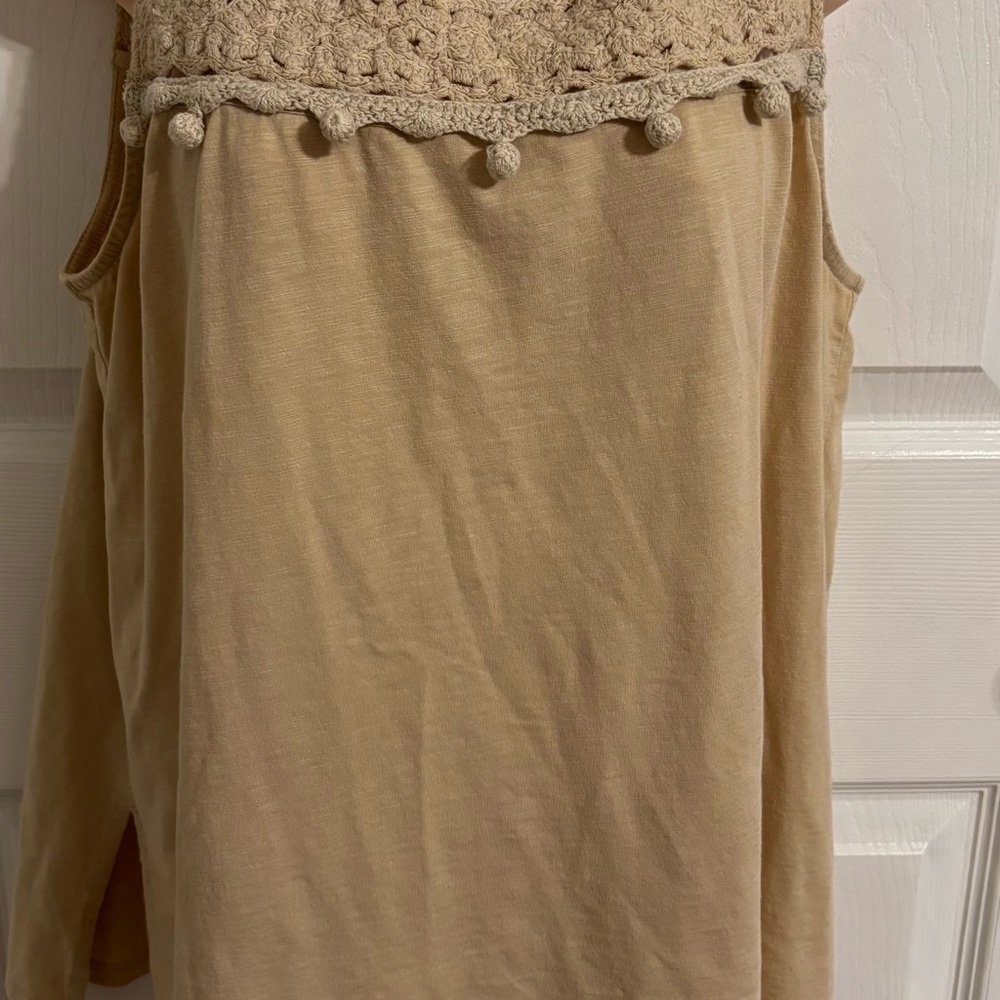 J. Jill Tan  Embellished Tank Top size Medium Petite - Picture 2 of 6